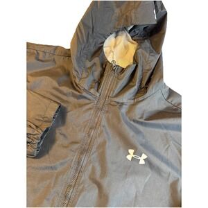 Under Armour Windbreaker Hoodie Mesh Lined Black Men's XXL‎